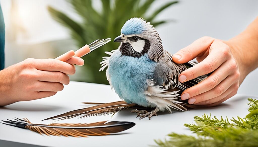 manejo del arrancado de plumas en aves de compañía