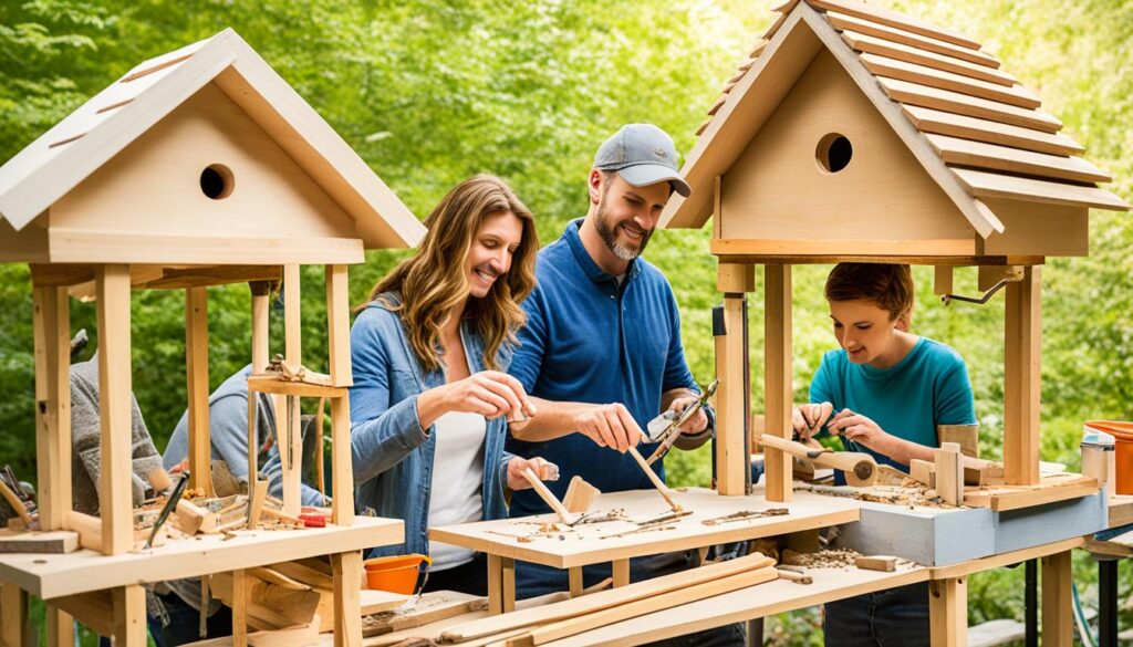 construcción de casas de aves