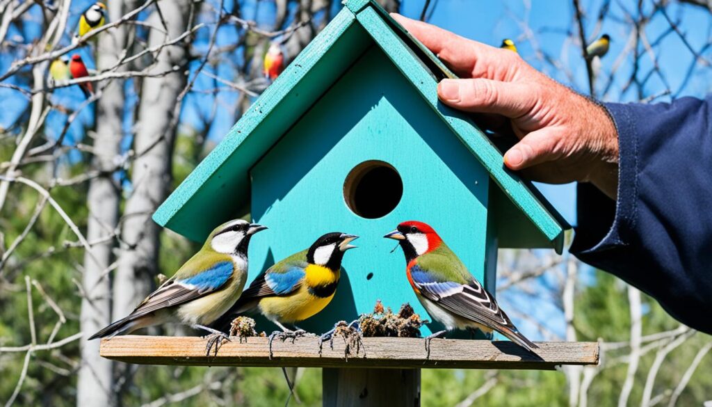 cuidado de las casas de pájaros