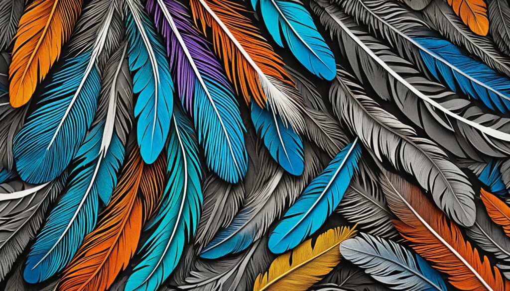 estructura de las plumas en aves