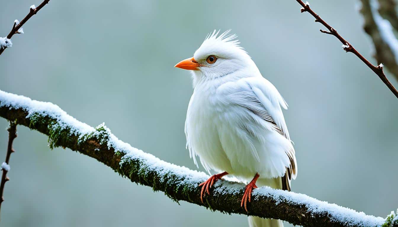 cual es el pajaro que tiene el pelo blanco