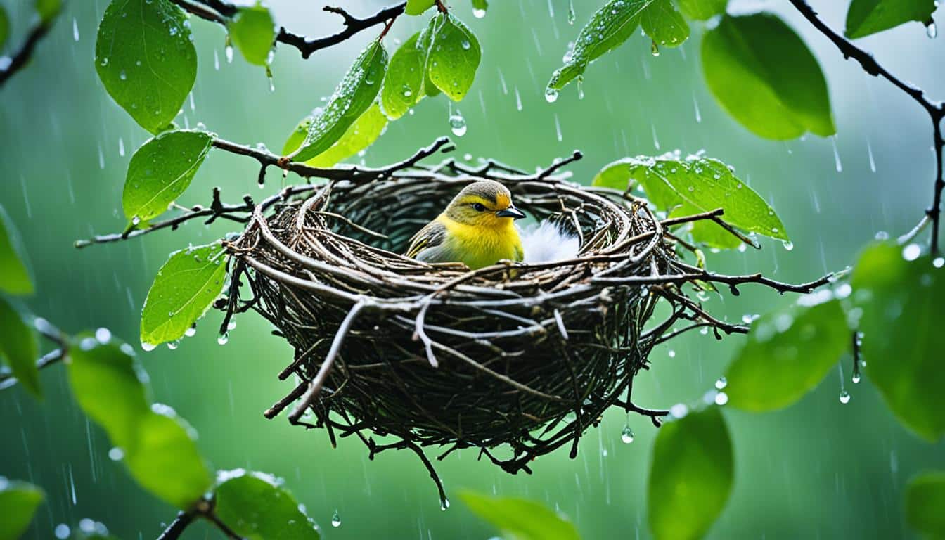 donde se esconden los pajaros cuando llueve