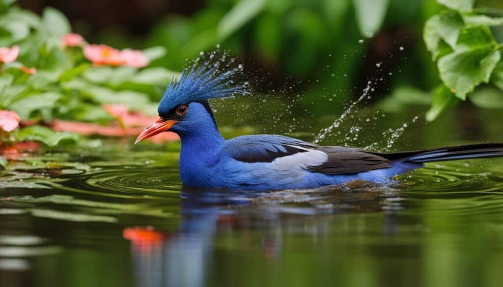 frecuencia de baño en aves