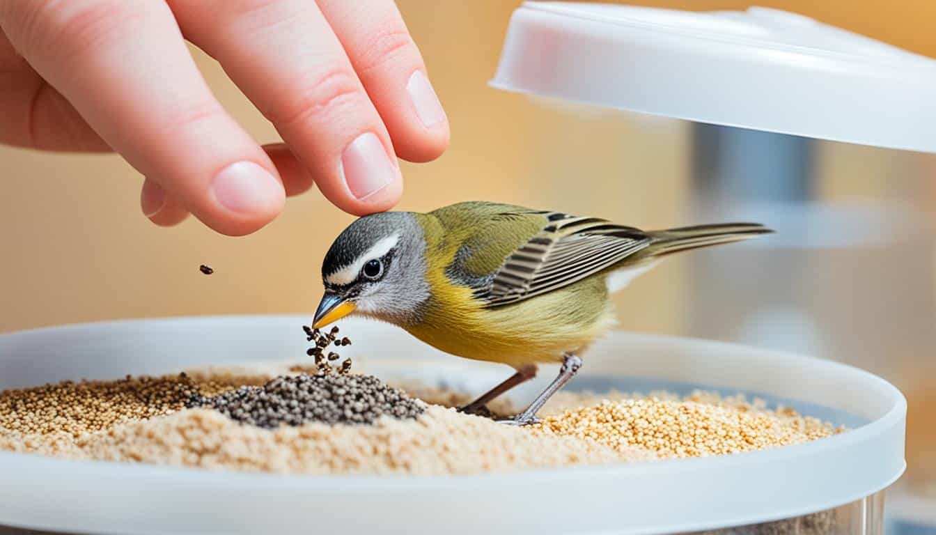 como alimentar a un pajaro bebe