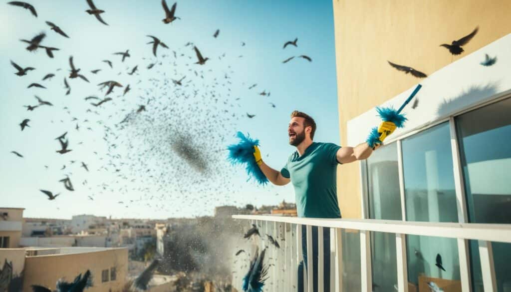 como espantar pajaros de un balcon