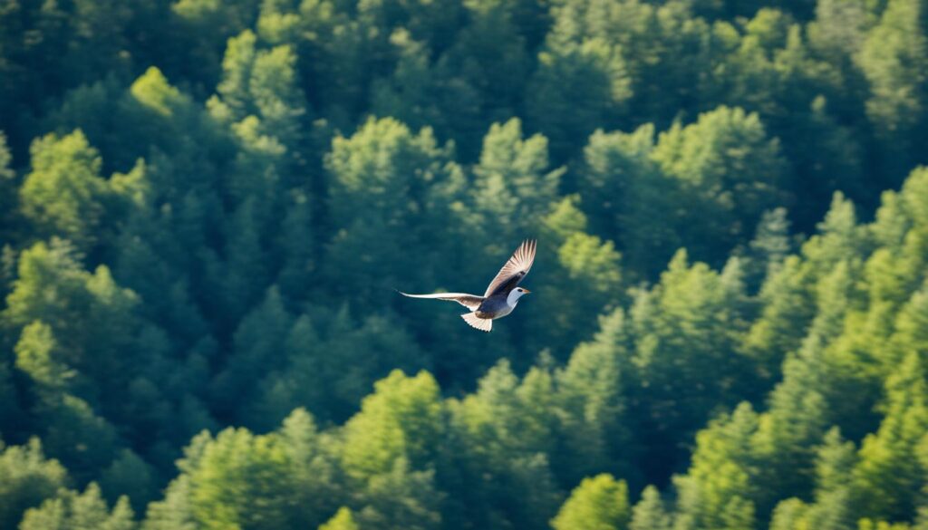 elección del fondo en fotografía de aves en vuelo