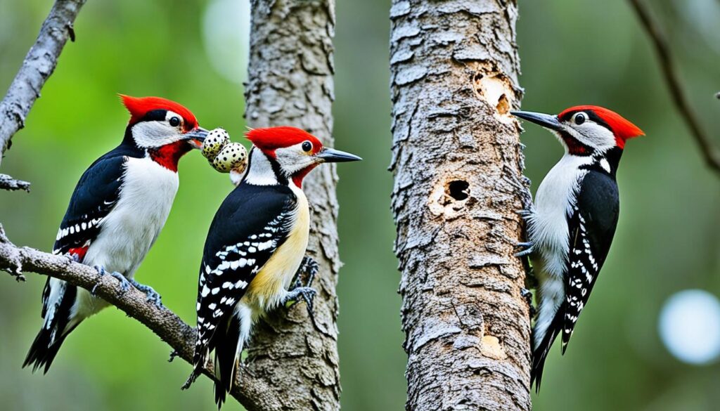 como se reproduce el pájaro carpintero