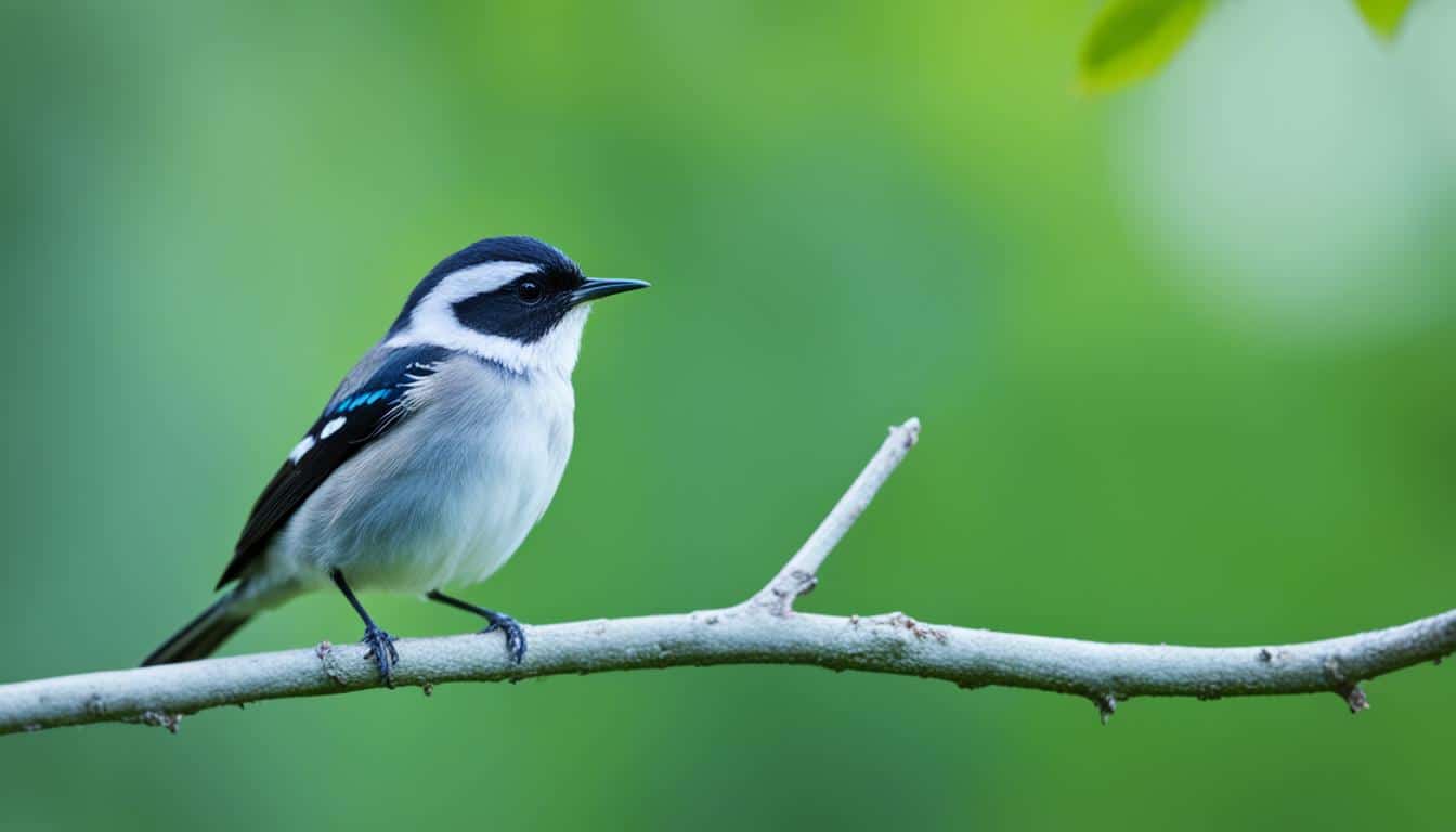 pajaro insectivoro de cabeza y alas negras